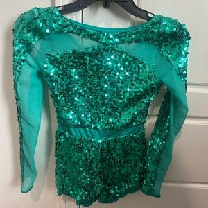 Weissman Teal Sequin Kids Costume